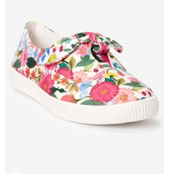 Sz 8 Comfortview Floral Slip on sneaker cottagecore spring walking memory foam - Picture 2 of 3